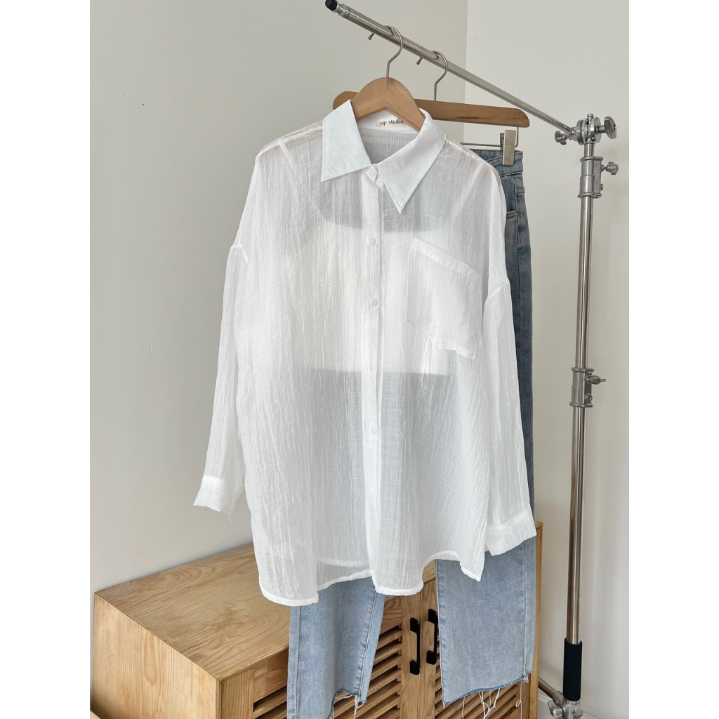 Áo sơ mi voan kèm áo hai dây kiểu Hàn Quốc 247plus - Aovoankem2s484_P4K11