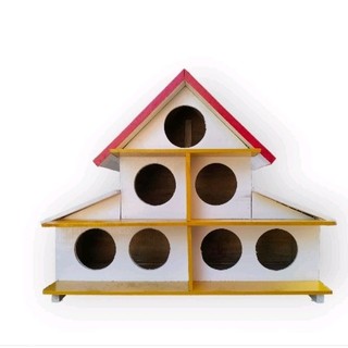 Chuồng bồ câu gỗ loại 7 lỗ tròn nuôi 4 đôi chim bồ câu thả rông