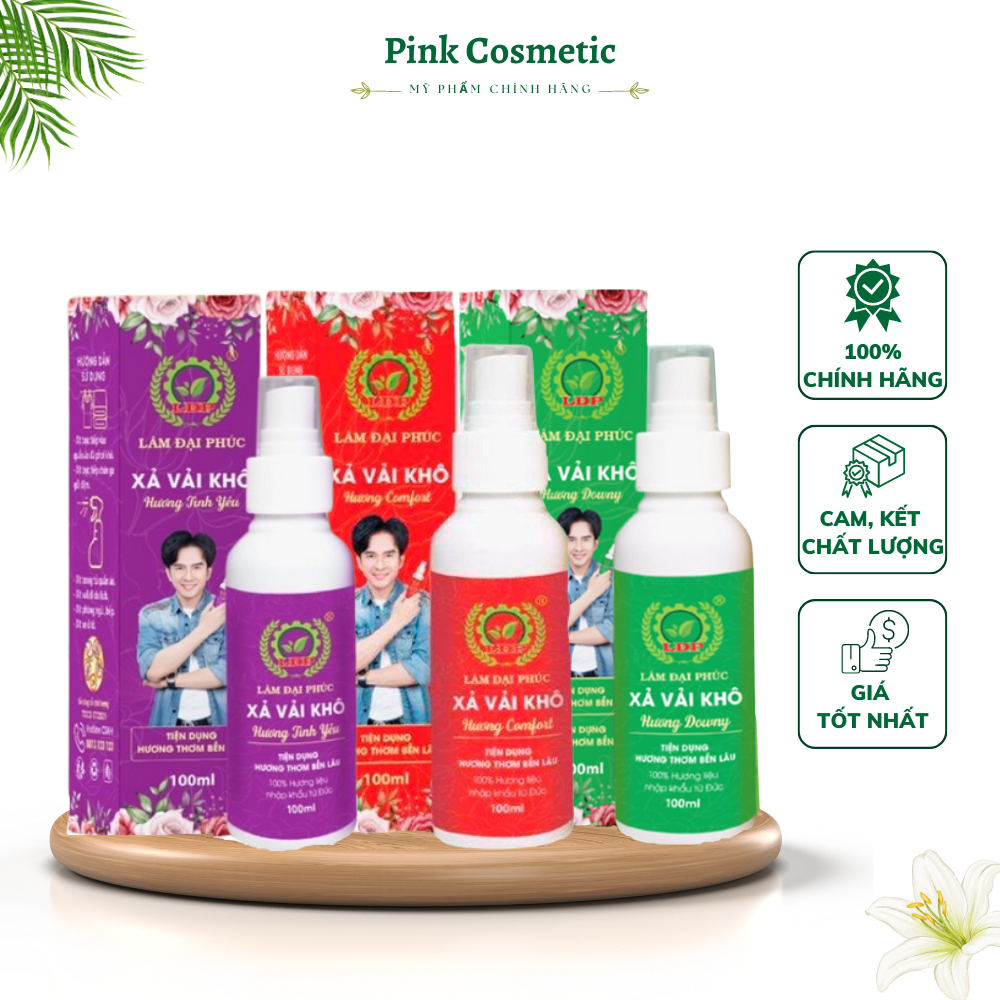 Xả Vải Khô Lâm Đại Phúc Xịt Thơm Quần Áo Làm Mềm Vải - Xịt Thơm Quần Áo Sử Dụng Tiện Lợi Lưu Hương 3 - 5 Ngày