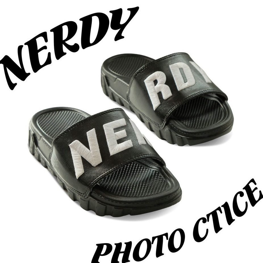 Dép Nerdy quai ngang đế cao, dép quai Thêu nam nữ Nerdy - Covernat C độn đế full box