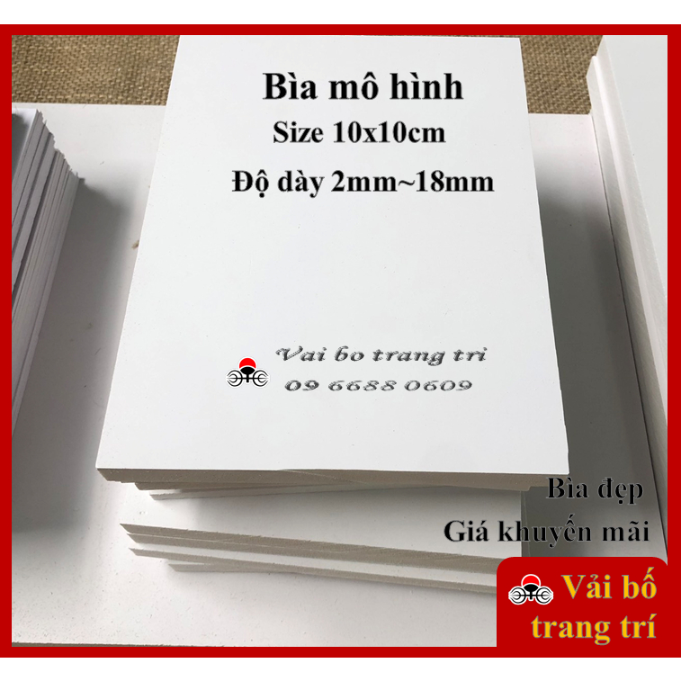［Bìa đẹp］Bìa fomex, kích thước 10x10cm, bìa mô hình, bìa cứng, làm handmade, trang trí, decor