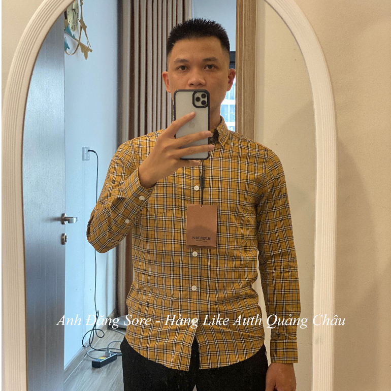 Sơ mi kẻ nam Burbery bản Like Au 1:1 cao cấp nhất