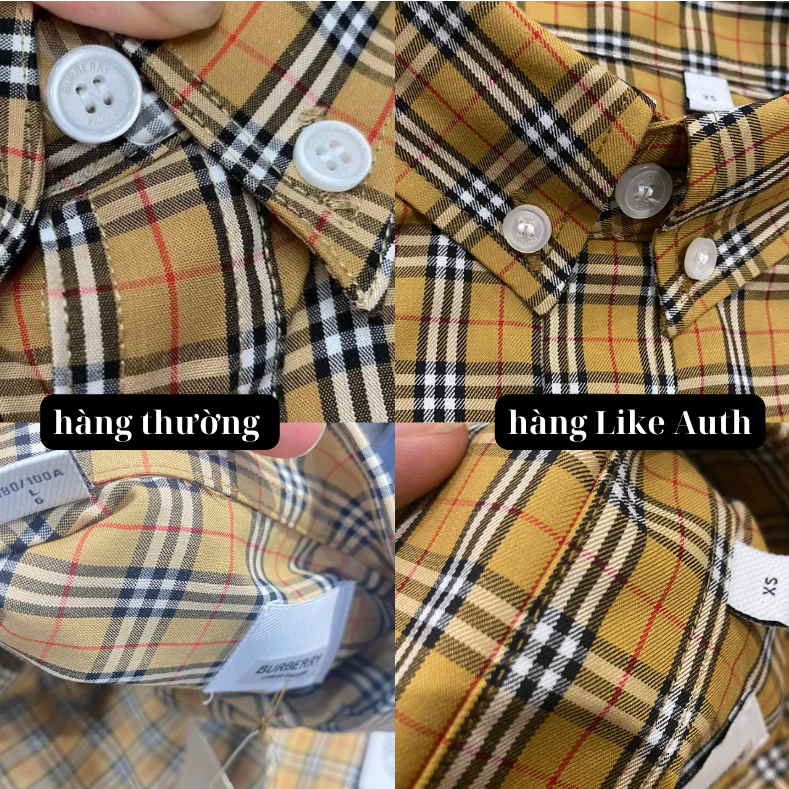 Sơ mi kẻ nam Burbery bản Like Au 1:1 cao cấp nhất