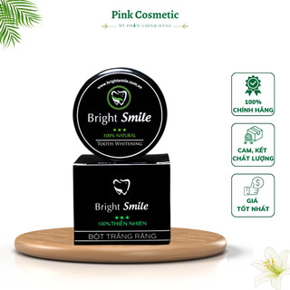 Bột trắng răng than tre Bright Smile giúp trắng răng thơm miệng, phục hồi men răng đánh sạch mảng bám cao răng hiệu quả