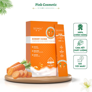 Mặt nạ cà rốt sủi bọt thải độc sạch mụn, mặt nạ cà rốt sủi bọt se khít lỗ chân lông, Mặt nạ sủi bọt hút dầu sáng mịn da