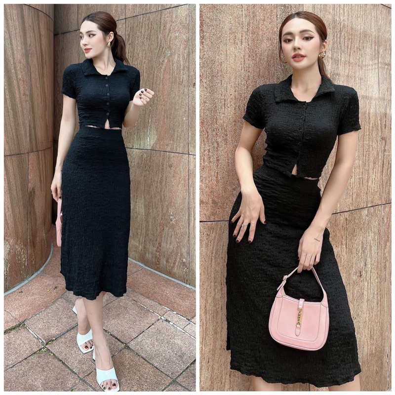 Set váy đen basic (kèm hình thật)