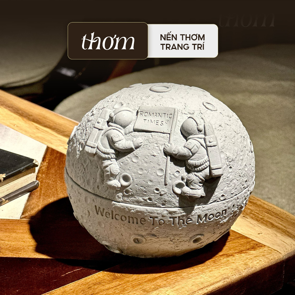 Nến Thơm Phòng Cao Cấp Bấc Gỗ Không Khói Giúp Thư Giãn Và Trang Trí Nhà Cửa Độc Đáo Welcome To The Moon