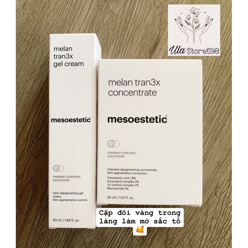 Serum Dưỡng Trắng Sáng Mờ Thâm Nám Melan Tran3x Concentrate mesoestetic