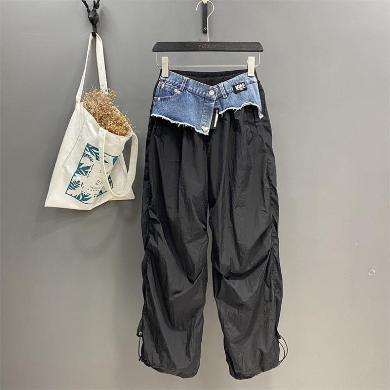 Quần chất gió thể thao pha cạp jeans hàng QCL1