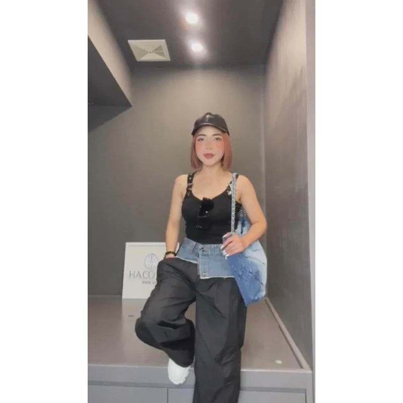 Quần chất gió thể thao pha cạp jeans hàng QCL1