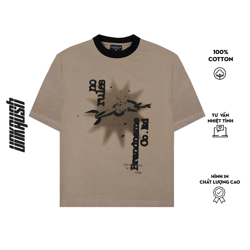 Áo thun in unisex UNKRUSH - NO RULE