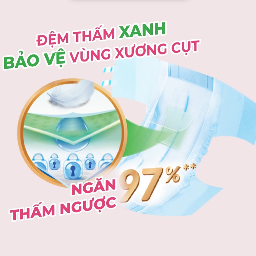 Tã dán người lớn Caryn bỉm dán gói L10 L20 M10 XL10 XL20 Lõi bông cao cấp thấm hút mỏng nhẹ, cho bề mặt luôn khô thoáng