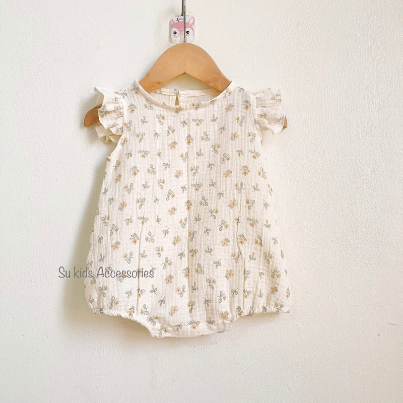 Body xô cánh tiên muslin mềm mát cho bé gái
