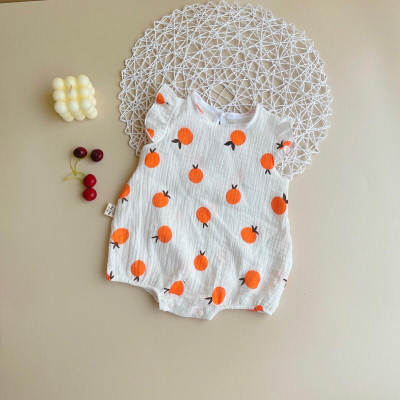 Body xô cánh tiên muslin mềm mát cho bé gái