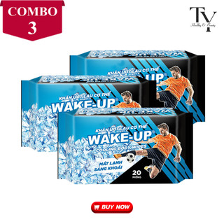 Khăn ướt lau cơ thể Wake-up 20 miếng