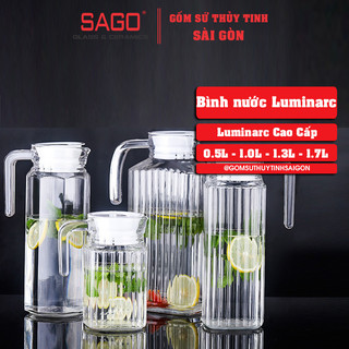Bình nước thủy tinh luminarc quadro cao cấp từ 500ml đến 1700ml | thủy tinh luminarc