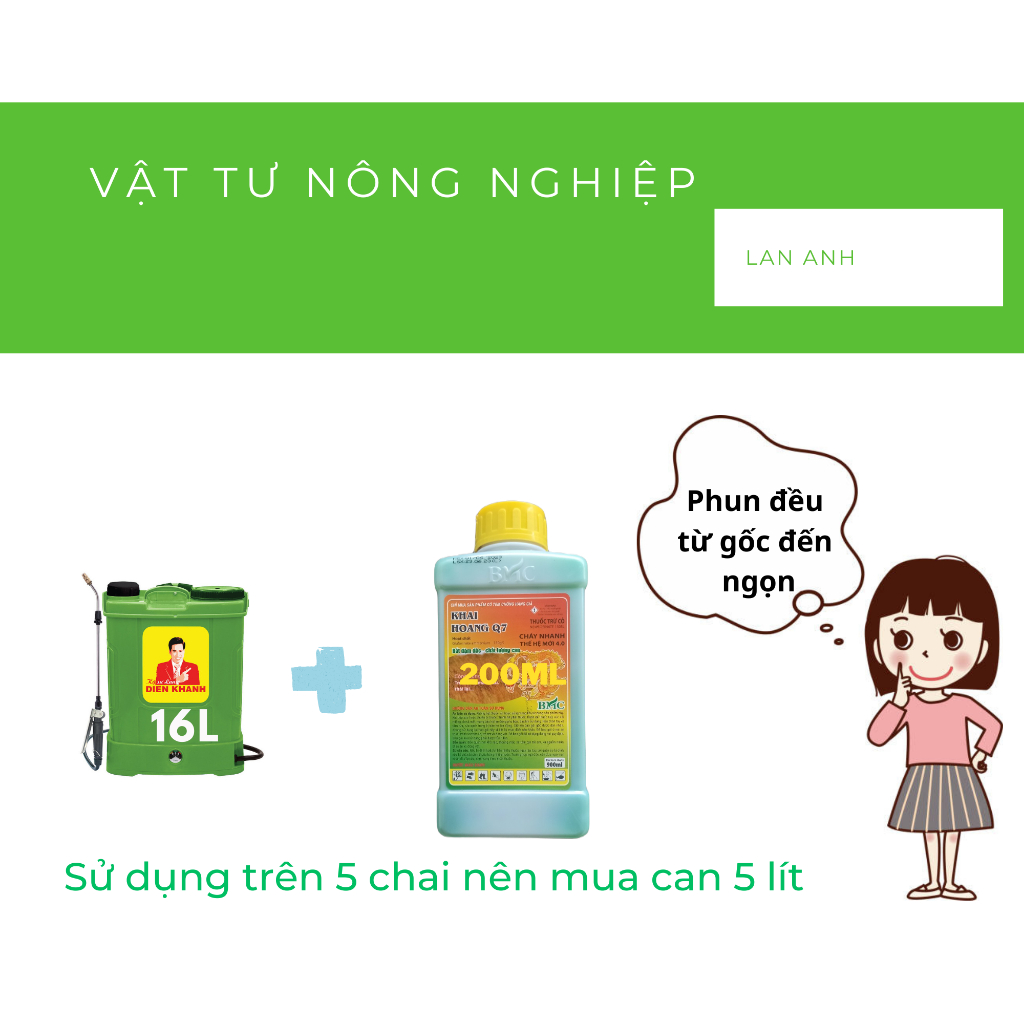 Thuốc Trừ Cỏ Diệt Cỏ Khai Hoang Q7 cháy nhanh thế hệ mới 4.0 chai 92x115x80 m. l0ml