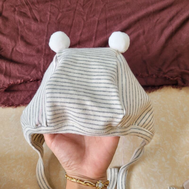 Mũ cục bông chất cotton mềm mại cho bé trai,bé gái
