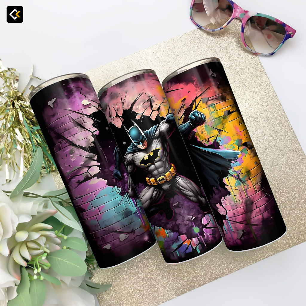 Bình Nước Batman - Bình Giữ Nhiệt Batman - Ly Giữ Nhiệt Batman 2 lớp thép không gỉ SUS304 - 600ml