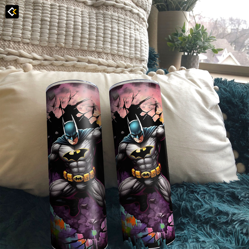 Bình Nước Batman - Bình Giữ Nhiệt Batman - Ly Giữ Nhiệt Batman 2 lớp thép không gỉ SUS304 - 600ml