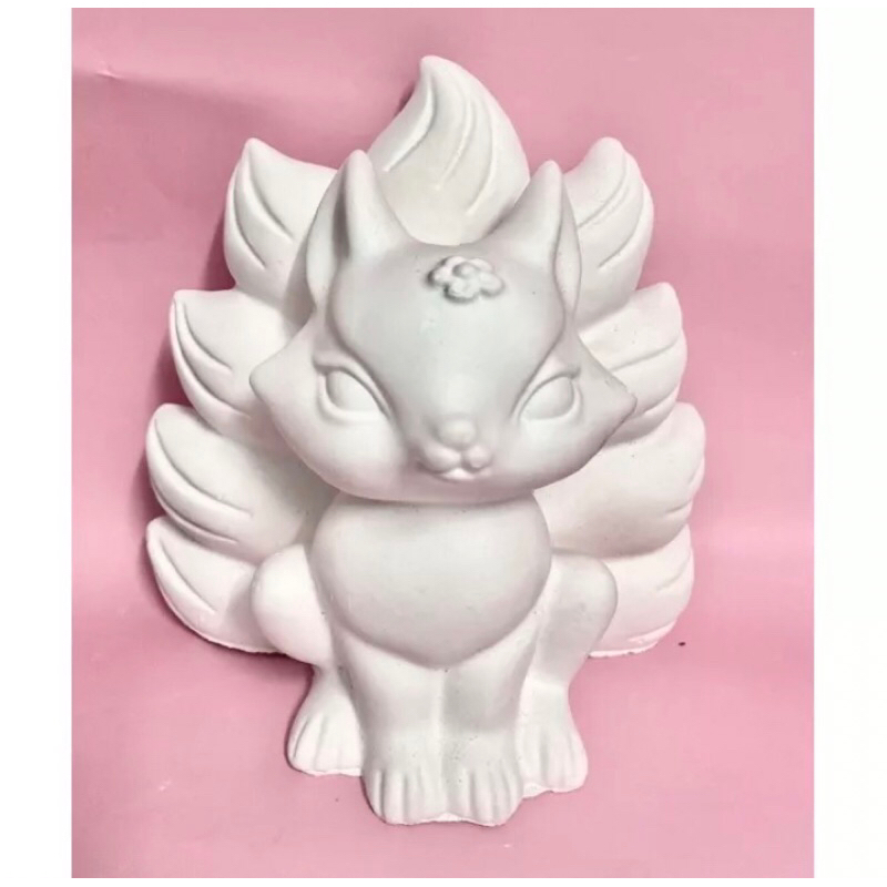 Tượng Hồ Ly tô màu thạch cao hottrend size lớn 20cm