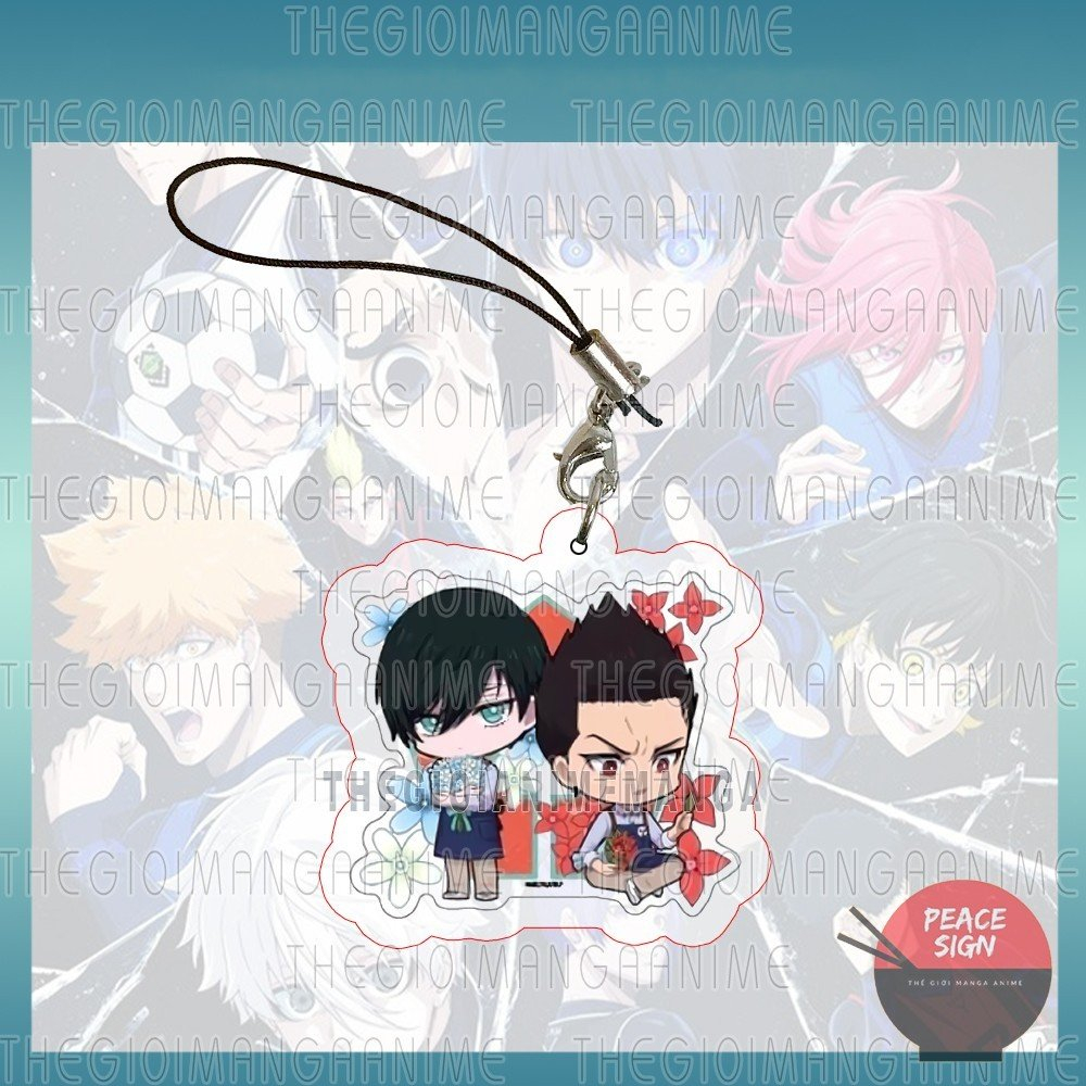 Dây Treo và Giá đỡ điện thoại BLUE LOCK ver HOA ĐÔI anime chibi tiện lợi phone grip griptok mica acrylic móc khóa