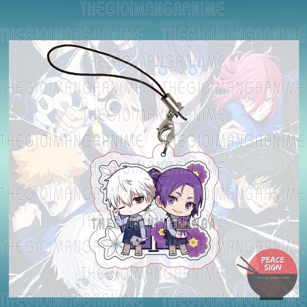Dây Treo và Giá đỡ điện thoại BLUE LOCK ver HOA ĐÔI anime chibi tiện lợi phone grip griptok mica acrylic móc khóa