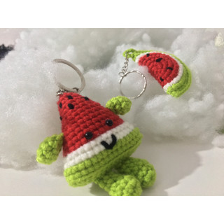 MÓC KHÓA MIẾNG DƯA HẤU BẰNG LEN 🍉🍉🍉