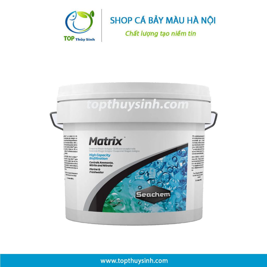 Vật liệu lọc Matrix Seachem chính hãng thùng 4L có tem | Vật liệu lóc nước bể cá cảnh
