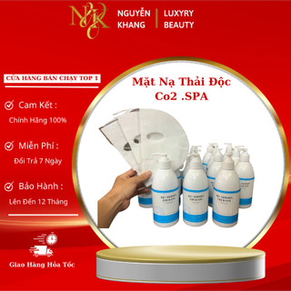 Mặt nạ thải độc co2, chai mặt nạ + 35 mask co2 dj carbon therapy 500ml mask thải độc da.