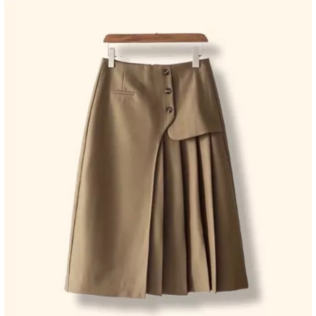 Chân Váy Xếp Ly 3 cúc Công Sở Thời Trang Nahi.VN - CV012