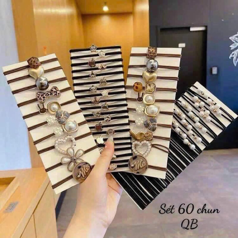 Sét 60 chun buộc tóc cực xinh