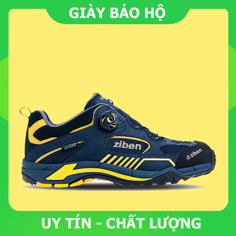 Giày Bảo Hộ Hàn Quốc Ziben 163 Chống Va Đập, Vải Dệt Thoáng Khí, Chống Đâm Xuyên, Chống Trơn Trượt