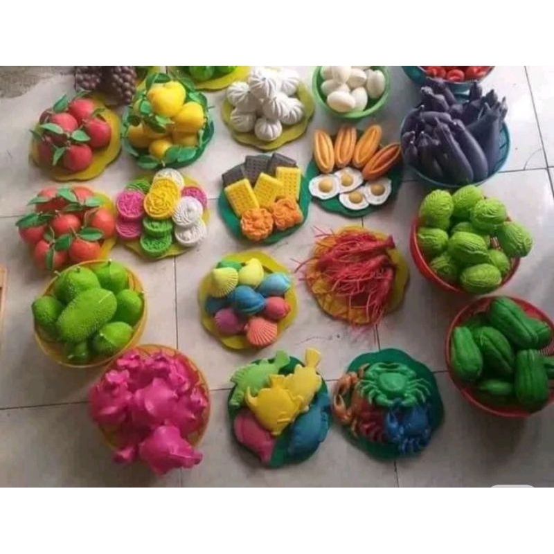SET 500G TRÁI CÂY - RAU CỦ - BÁNH - ĐỒ ĂN🍇🍈🍉🍊🍋🍌🍍🥭🍎🍏🥐🥖🍞🥪🌭🧇🧇