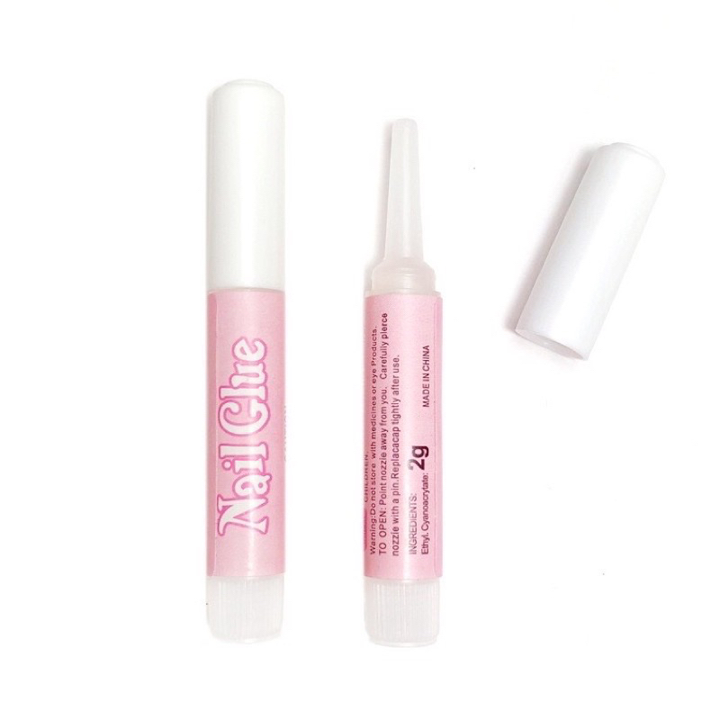 Móng tay giả thiết kế màu trắng đính đá, nail box theo yêu cầu