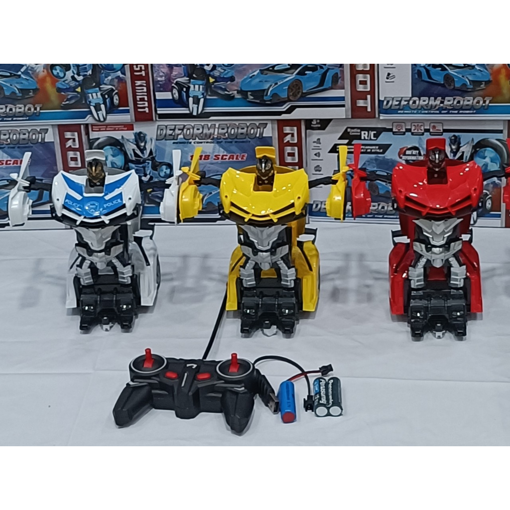 Xe Ô Tô Điều Khiển Biến Hình Robot Có Kèm Pin Sạc