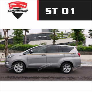 Tem dán sườn xe innova các đời xe 2006 đến 2023 bộ đủ 2 bên