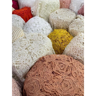 Vải ren chỉ cotton loại 1 bán theo kí 150k/1kí