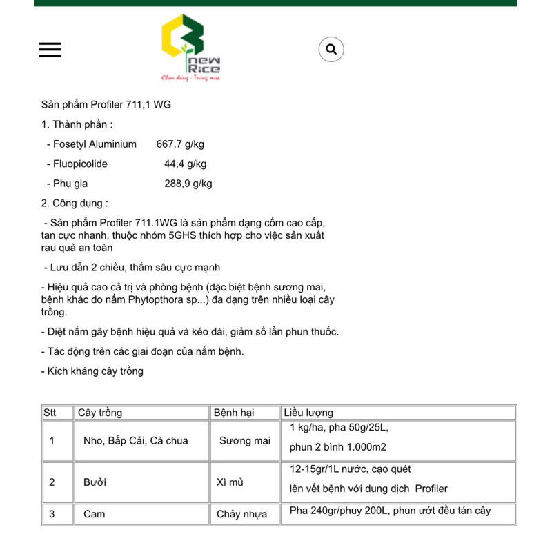 PROFILER 100g| Quét sạch sương mai