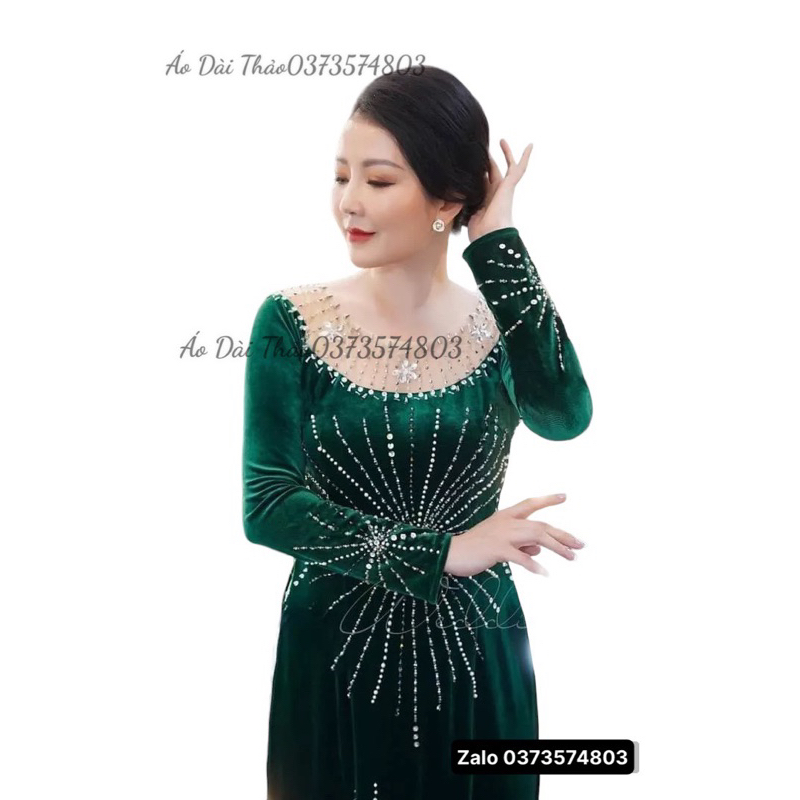 ÁO DÀI NHUNG TẶNG MẸ/ÁO DÀI BÀ SUI CAO CẤP