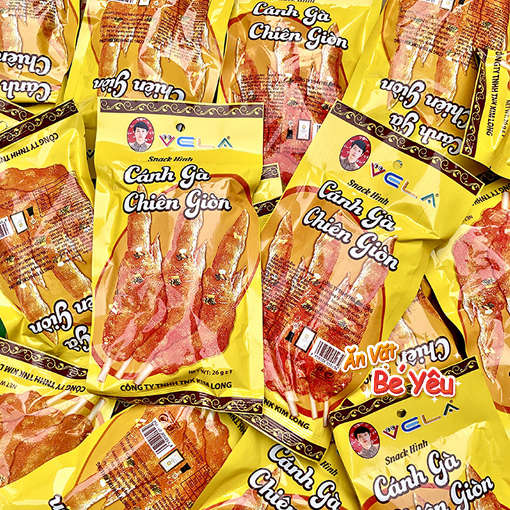 Bim bim cánh gà chiên giòn VELA đồ ăn vặt hot, ăn vặt tuổi thơ