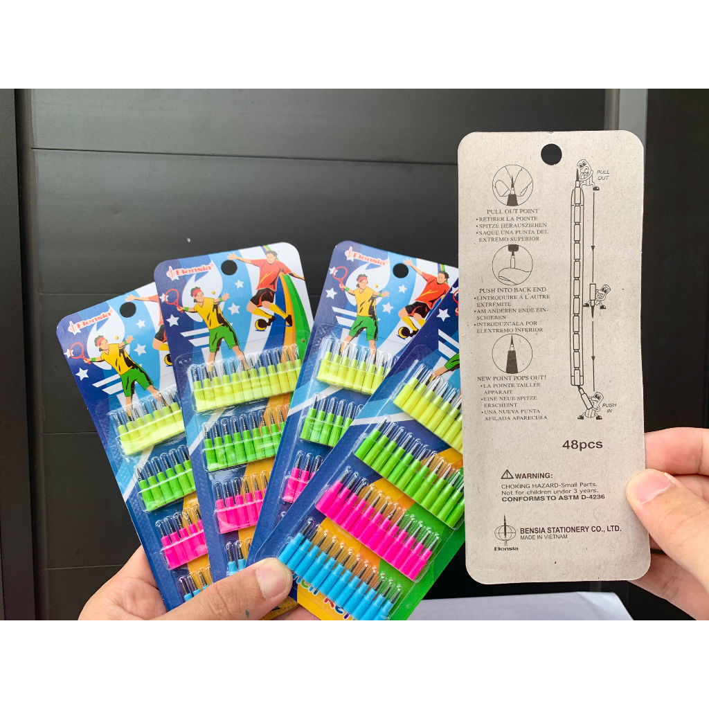 Vỉ Ruột Chì Khúc , Set 1 Vỉ - 48 Ruột Chì Đốt Siêu Rẻ