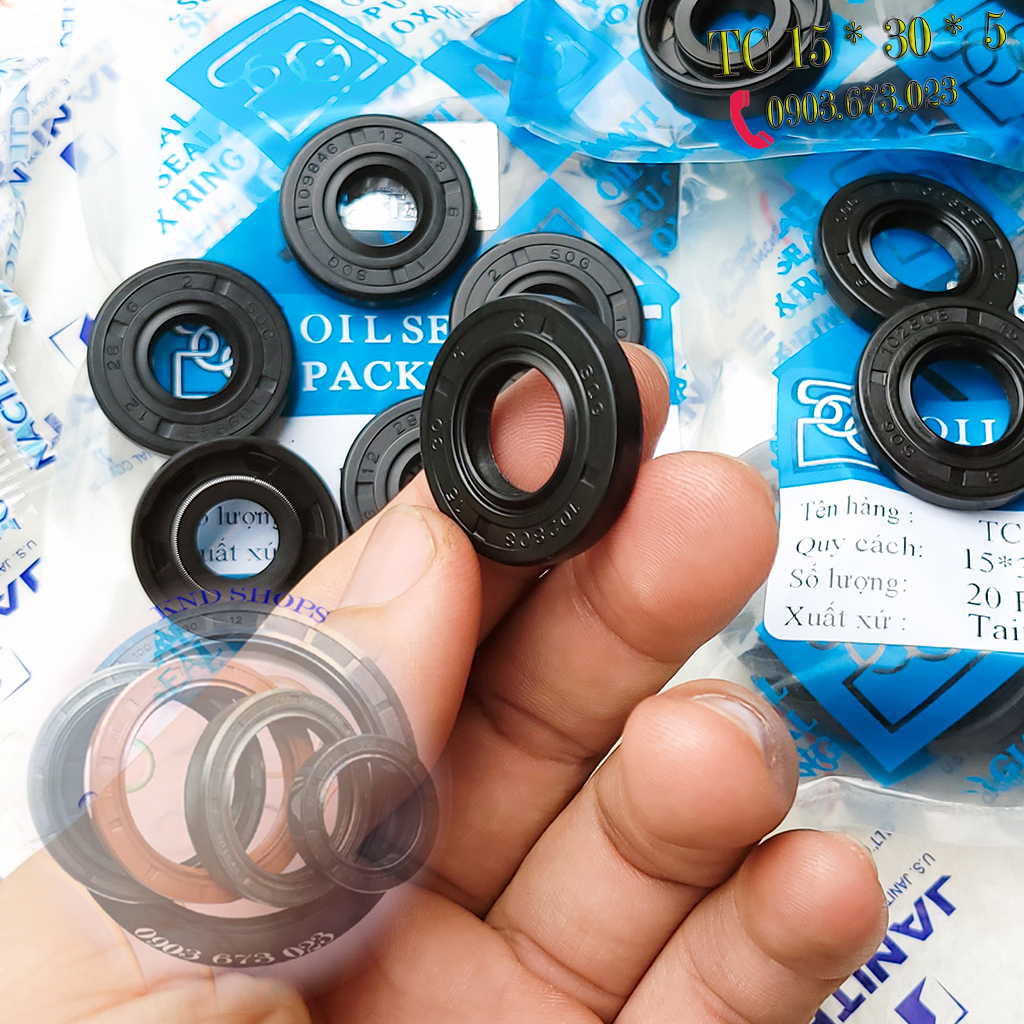 Phốt dầu SOG TC 15*30*5 | SOG TC 14*30*5, Phớt máy bơm chặn nhớt trục chuyên cho phụ tùng máy bơm nước, xe máy