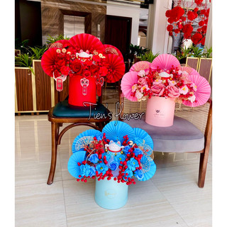 Hoa khai trương - Lãng hoa mèo thần tài shop sẵn nhiều màu