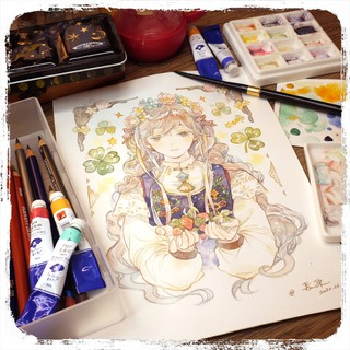 Line art cực đẹp của về Ác quỷ, Thiên sứ size a5 300gsm