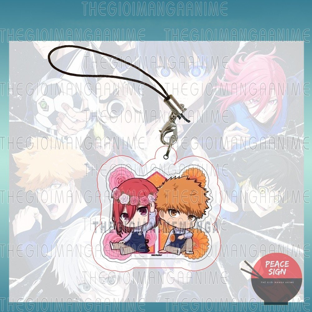 Dây Treo và Giá đỡ điện thoại BLUE LOCK ver HOA ĐÔI anime chibi tiện lợi phone grip griptok mica acrylic móc khóa