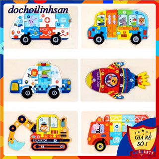 Bộ đồ chơi ghép hình tranh gỗ nổi 3d, bộ tranh ghep giúp bé tưu duy thông minh