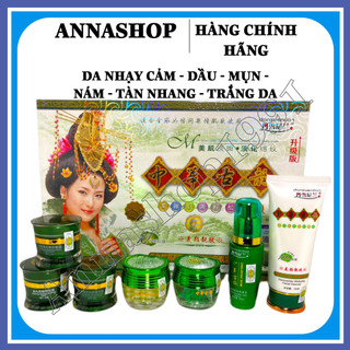 Bộ hoàng cung xanh 7 món, hoàng cung danxuenilan xanh.