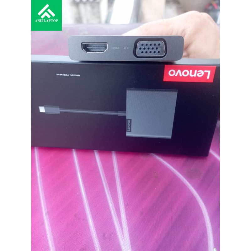 Hub LENOVO 4in1 TypeC to PD 65W, HDMI, USB 3.0, VGA. Chính hãng LENOVO, bảo hành 6 tháng