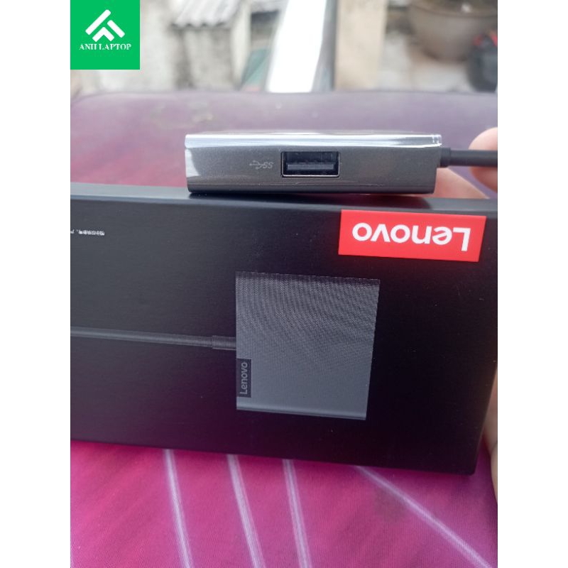 Hub LENOVO 4in1 TypeC to PD 65W, HDMI, USB 3.0, VGA. Chính hãng LENOVO, bảo hành 6 tháng